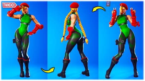 Fortnite Thicc Streetfighter Skin Cammy Showcased With Hot Dances And Emotes 😍 ️ Youtube