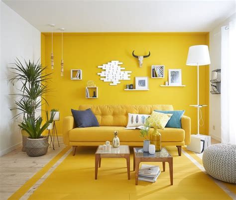 Yellow Color Ideas For Living Room Decoration