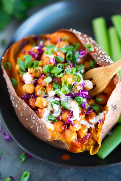 Buffalo Chickpea Sweet Potatoes Peas And Crayons