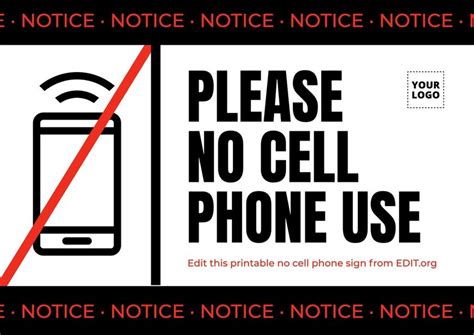 Create No Cell Phone Use Signs Online