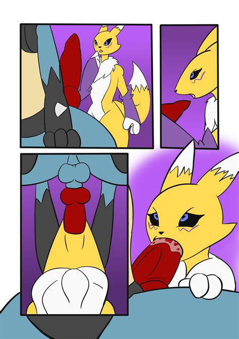 Post 4746523 Bighunkwoof Digimon Lucario Porkyman Renamon Crossover