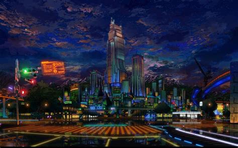 Anime City Uhd Wallpapers Wallpaper Cave