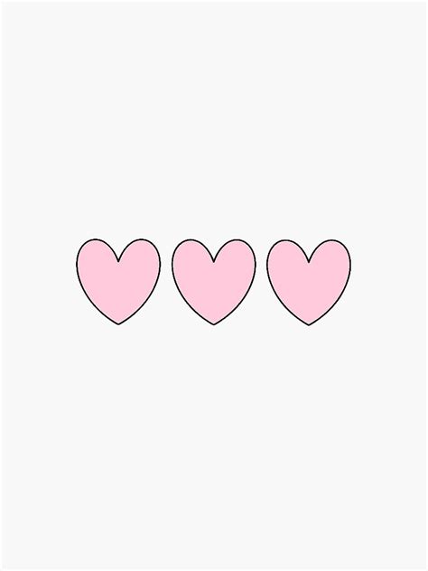 Pink Heart Sticker Sticker By Amandabrynn Redbubble Trendy