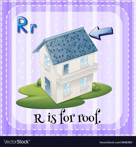 Alphabet R Is For Roof Royalty Free Vector Image