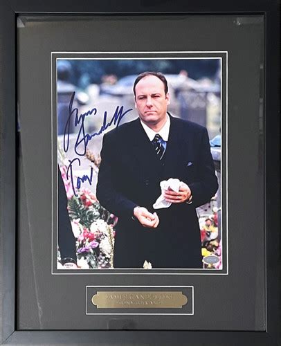 The Sopranos James Gandolfini Signed Rare 8x10 Photo Inscribed Tony