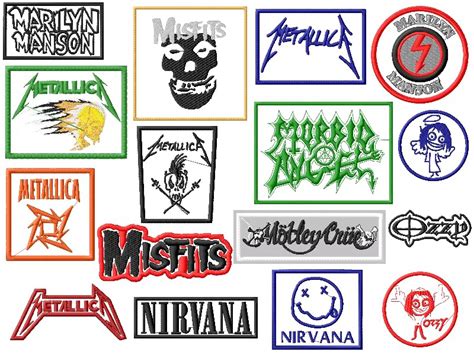 Rock Band Logo Embroidery Designs Set 2 80 Designs