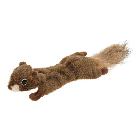 Top Paw Realistic Squirrel Flattie Dog Toy Crinkle Squeaker In 2021