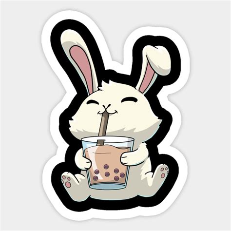 Bunny Boba Bubble Tea Kawaii Bunny Autocollant Teepublic Fr