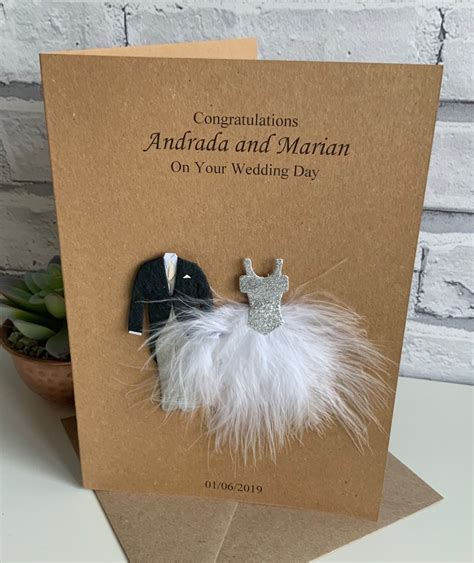 Personalised Wedding Card Daughter Couple Bride And Groom Etsy Uk