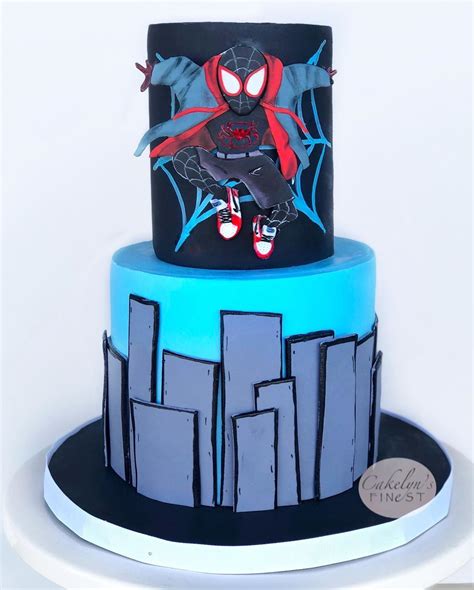 Spider Man Cake Topper Miles Morales Spider Manspider Man Into The