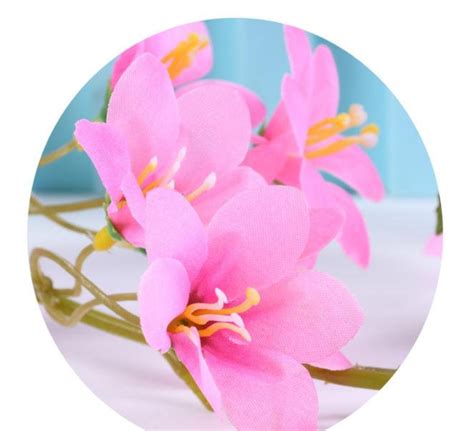 Artificial Silk Winter Jasmine Flower Vine Hanging Decoration Etsy