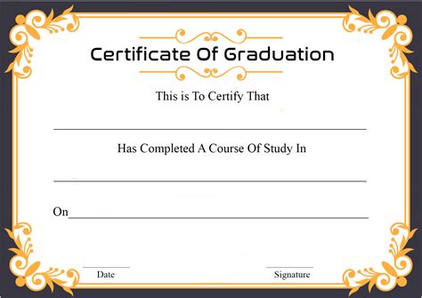 🥰free Certificate Template Of Graduation Download🥰 Pertaining To Free
