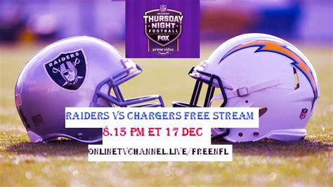 American football event thursday night football live online video streaming for free to watch. Thursday Night Football Live Stream: Chargers vs Raiders ...
