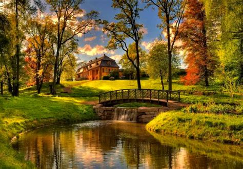 Download Country House In Autumn Wallpaper By Vanessap Country