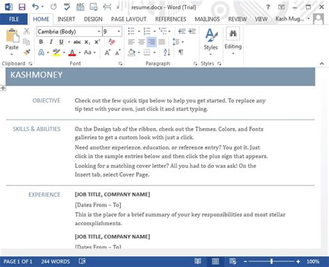 Microsoft Word 2013 Tutorial Office 2010 Training
