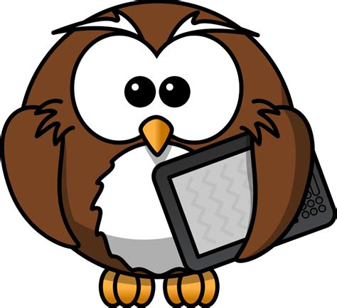 Owl Reading Clip Art