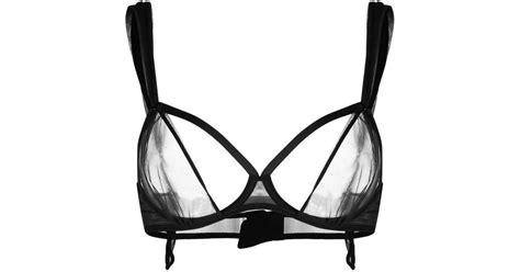 Maison Close Naked Sheer Bra In Black Lyst Canada