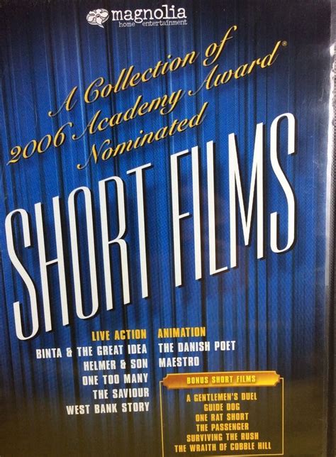 A Collection Of 2006 Academy Award Nominated Short Films Dvd 2007