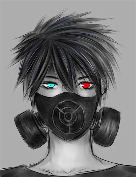 Anime Manga Boy With Gasmask By Kisunari On Deviantart