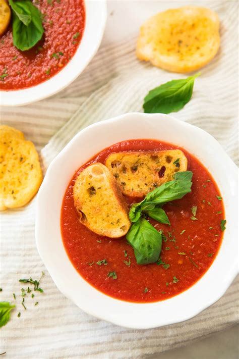 Healthy Roasted Tomato Basil Soup Kim S Cravings