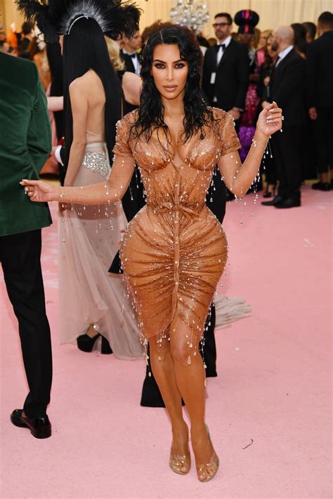 Kim Kardashian West Is Wearing An Impossibly Tight Mugler Dress At The