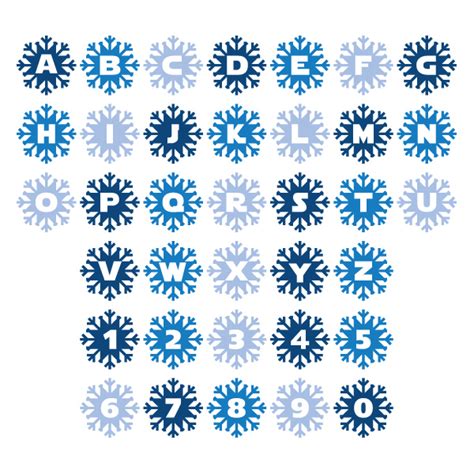 Printable Snowflake Letters