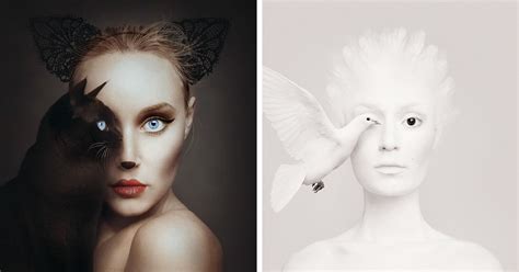 Surreal Self Portraits Replace One Eye With An Animals