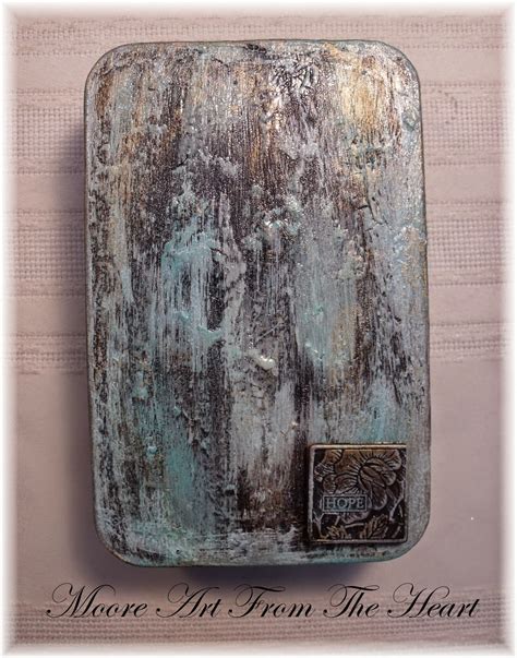 Moore Art From The Heart Tin With Painted Patina