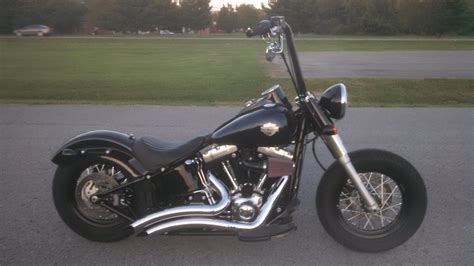 This is my brothers 2016 softail slim s. 16" la choppers treehugger apes on slim - Harley Davidson ...