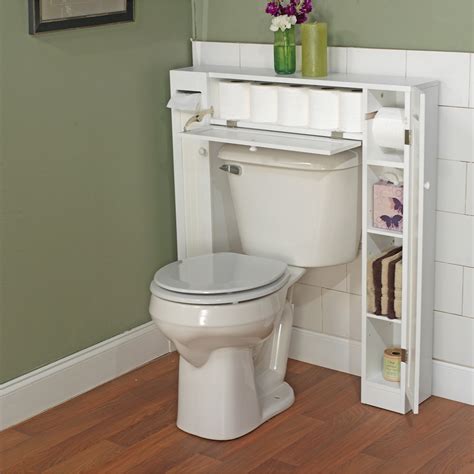 The most common bathroom space saver material is wood. Bathroom Space Saver