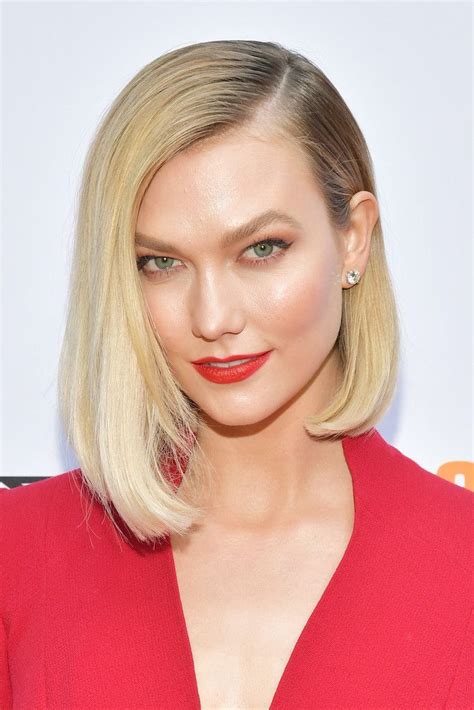 karlie kloss asymmetrical lob 50 celebrity hairstyles you ll want to copy stylebistro cool