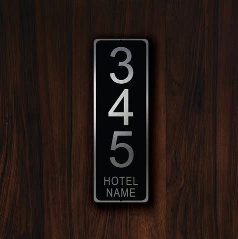 Custom Hotel Room Number Sign