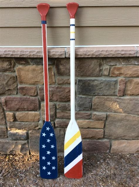 Hand Painted Wooden Oar Choice Of Colors And By Dixhilldecor