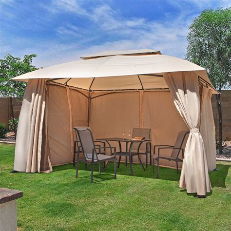 Smartxchoices 10′ x 30′ outdoor white waterproof gazebo canopy tent with removable sidewalls and window tent for party wedding event. outdoor home 10' x 13' backyard garden awnings Patio ...