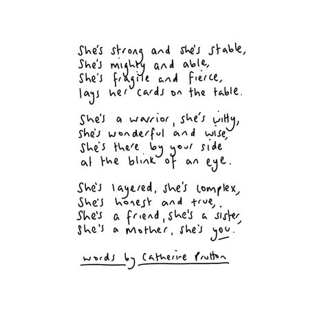 She Original Handwritten Mothers Day Poem By Words By Catherine Prutton
