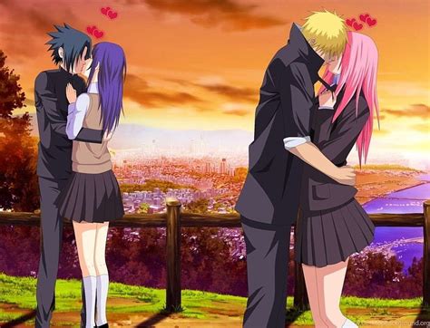 Kissing Contest Sasuke Hinata Vs Naruto Sakura 背景 ナルトとサスケのキス 高画質の壁紙