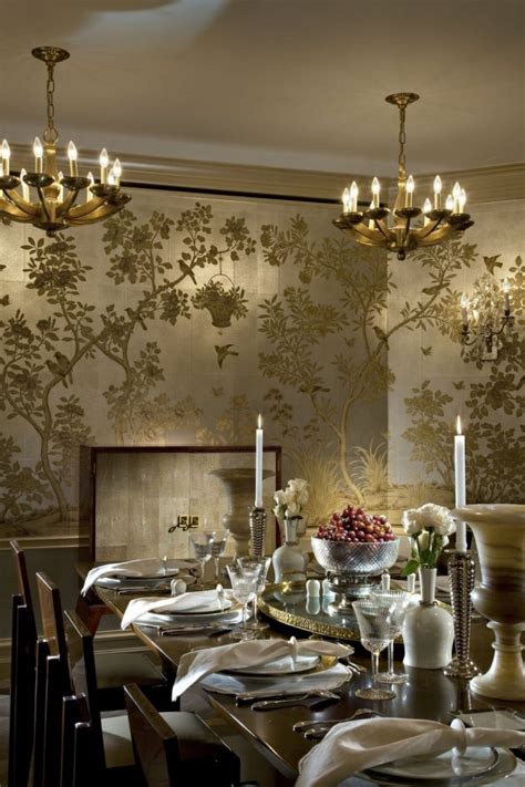 10 Eye Catching Dining Rooms With Wonderful Floral Wallpaper