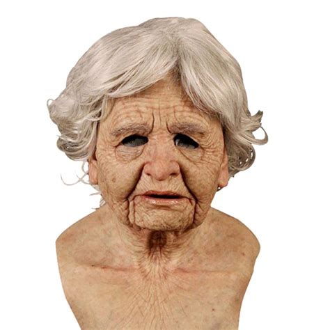 Realistic Mask Old Man Woman Halloween Latex Mask Realistic Human Skin Mask Full Head Mask