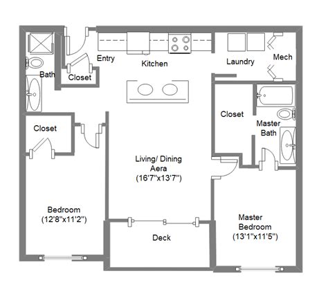 The Floor Plan For An Apartment Building With Measure