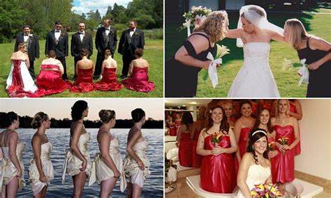 Weird Weddings A Look At The Most Awkward Bridesmaid Photos Of All Time Daily Mail Online