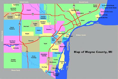Map Of Wayne County Michigan Cities Map Of Stoney Lake