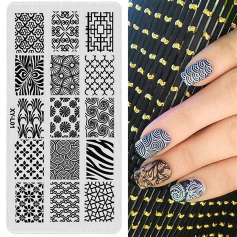 1 Pc Nail Stamping Plates Plastic New Arrival Stamping Plate Lace