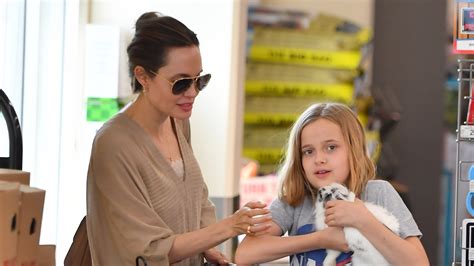 Angelina Jolie Daughter Vivienne Take Pet Bunny Shopping Photos