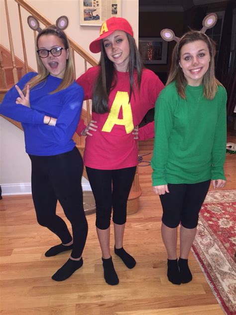 Alvin And The Chipmunks Diy Halloween Costume Trio Halloween Costumes