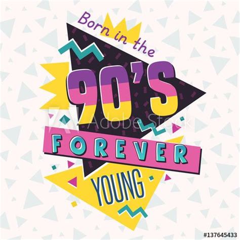 The 90s Style Label Vector Illustration 90s Graphic Design