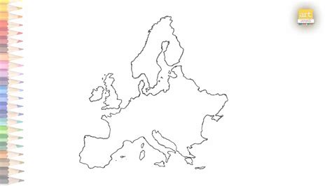 Map Of Europe Outline Drawing Easy How To Draw Europe Map Outline