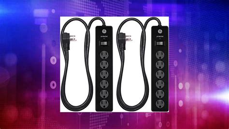Surge protector with safety covers. GE 6 Outlet Surge Protector 2 Pack, 4 Ft Extension Cord ...