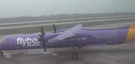 flybe aircraft makes emergency landing in belfast airport after nose gear malfunctions
