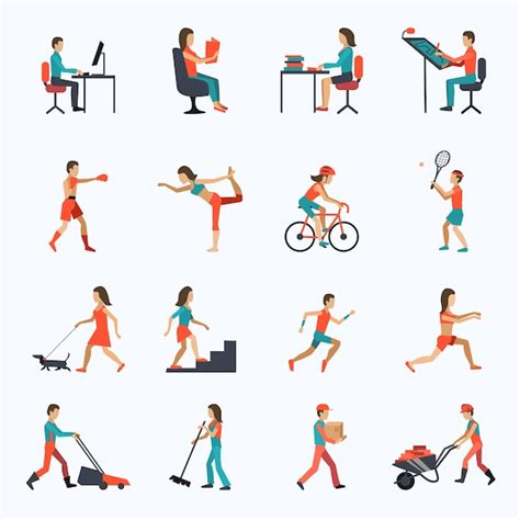 Free Vector Physical Activity Icons