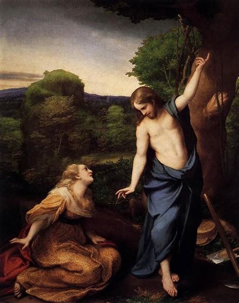 María Magdalena y Cristo Antonio Correggio Noli me tangere Renaissance art Jesus painting